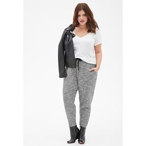 LPD Forever21 + grey knit jogger sweat pants 2x